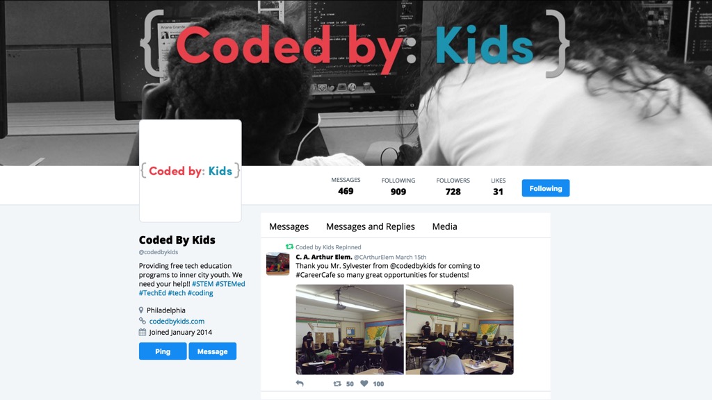 Original, boring twitter page