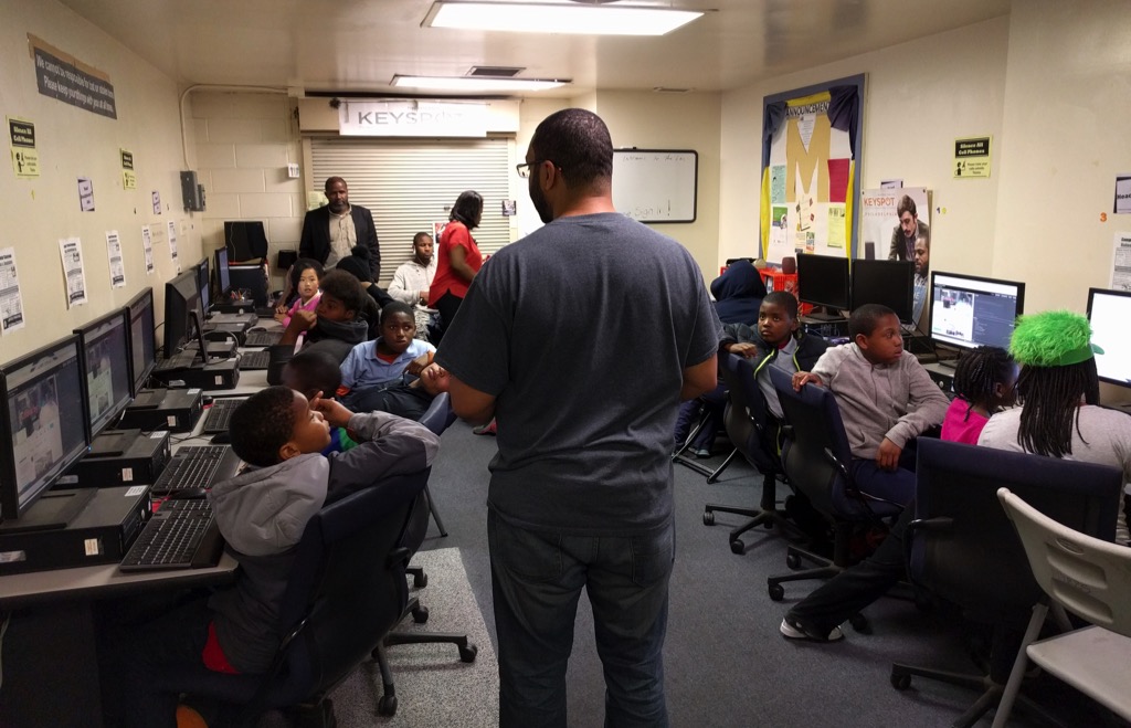 Packed room at Coded by Kids