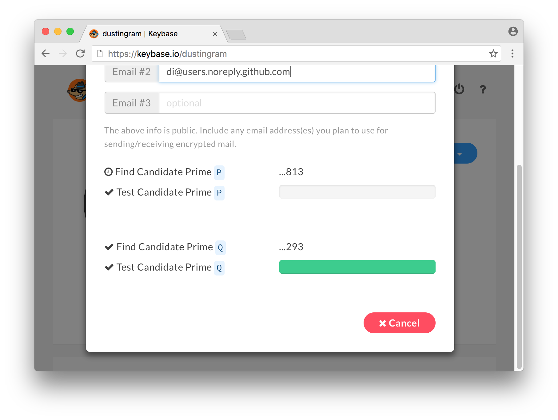 Keybase searching for candidate primes